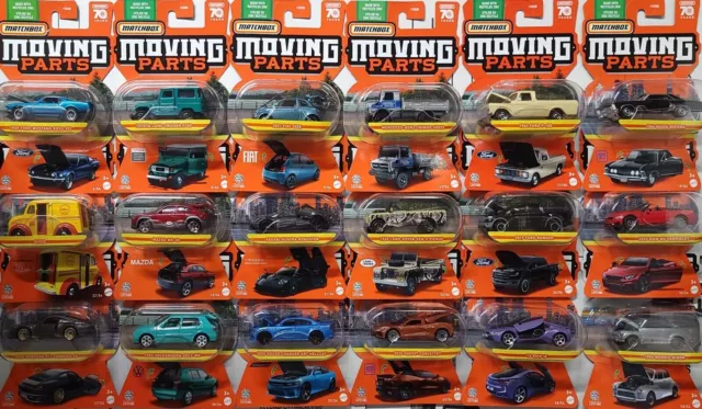 2023 Matchbox Moving Parts 70 Years Complete Car Set from Lot of Options - NEW