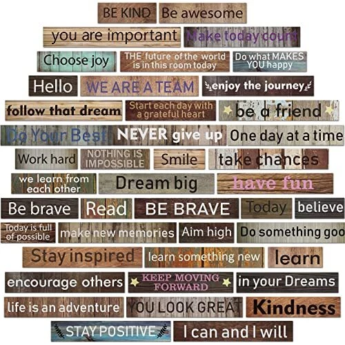 42 Pcs Growth Mindset Inspirational Posters Banners Motivational Posters for