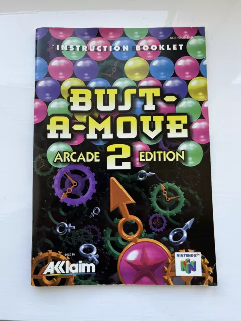 Bust A Move 2 Instruction Manual Booklet Nintendo 64 N64 Vgc