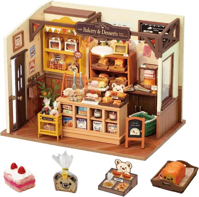 Rolife Becka's Baking House DIY Miniature Dollhouse Kit Doll House DIY Xmas Gift