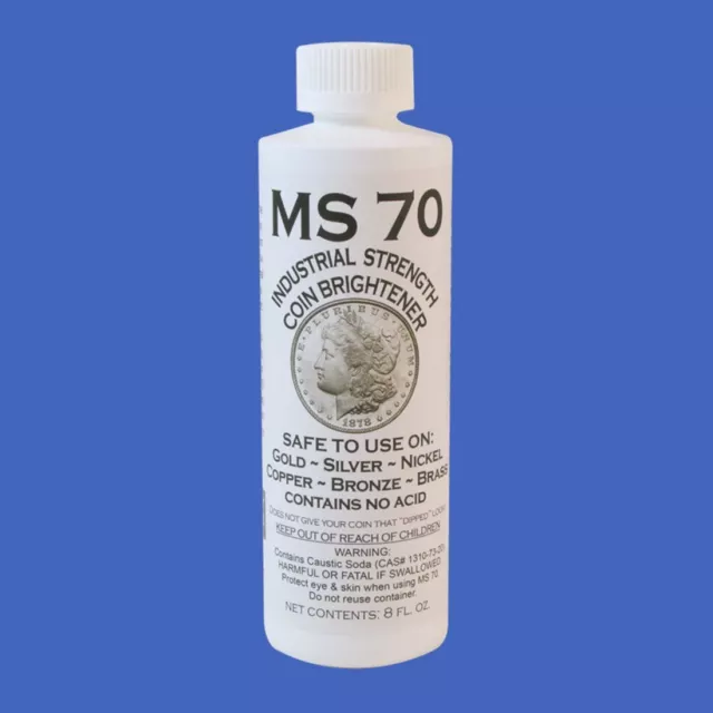 MS-70 Coin Brightener - 8oz. Cleaner Liquid
