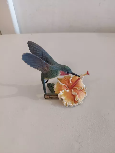 Danbury Mint "August" Hummingbird Bird Figurine Collectible Calendar