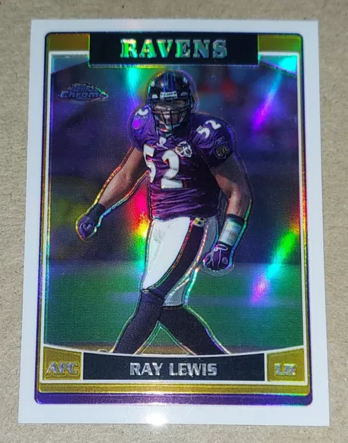 2006 Topps Chrome RAY LEWIS #56 Refractor Baltimore Ravens HOF
