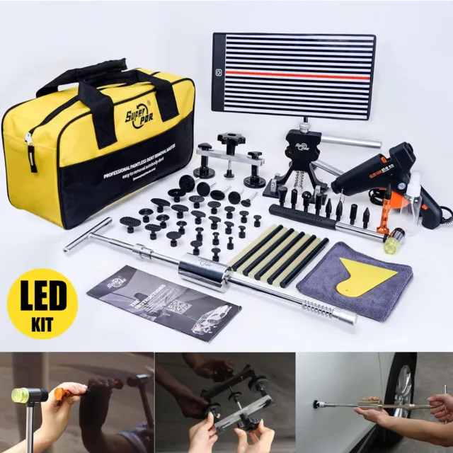 PDR LED Board Dent Car Body Repair Puller Kit Hail Removal Paintless Glue Tool