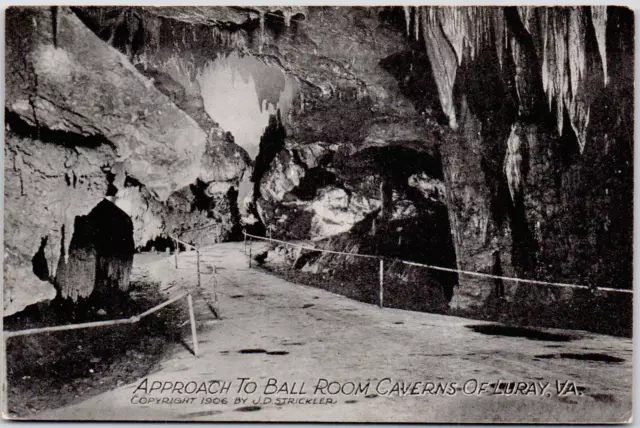 Luray Virginia Caverns Approach To Ballroom 1906 USA VA Vintage DB Postcard