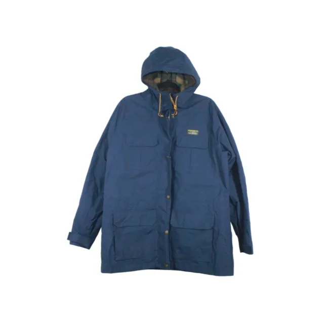 LL BEAN WOMEN'S Navy Nylon Mountain Classic Water-Resistant Hooded Jacket  XL $55.25 - PicClick