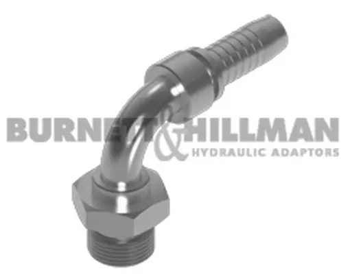 Burnett & Hillman BSP Male x Hose-Tail 90° Swept Elbow Hydraulic Fitting