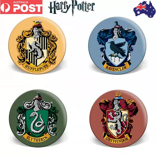 Harry Potter Gryffindor Slytherin Button Pin Badge House Crest Logo Kids Gift