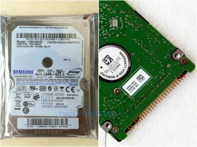 SAMSUNG 40GB 60GB 80GB 120GB 160GB 5400 RPM 8M 2.5" IDE PATA Hard Drive