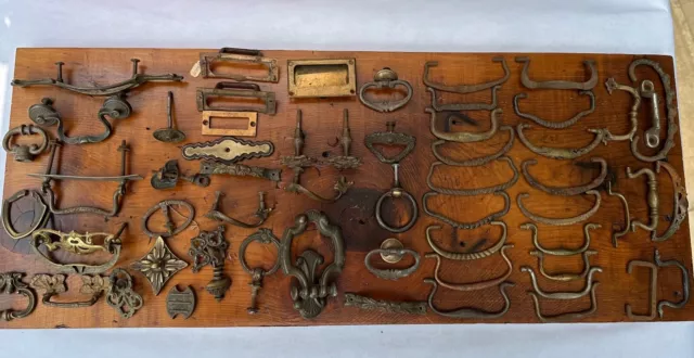 Lot of Assorted Vintage Ornate Victorian Metal Drawer Handles Pulls Restoration