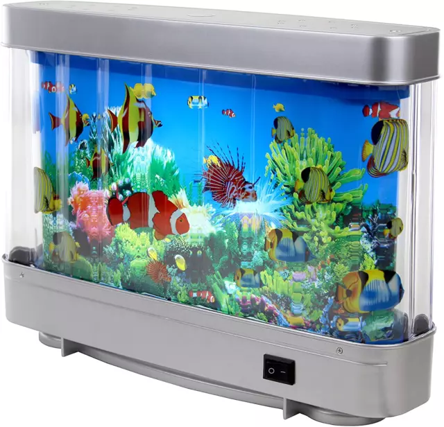 Artificial Aquarium Virtual Ocean Tropical Fish Tank Lighted Decorative Kids Toy 2