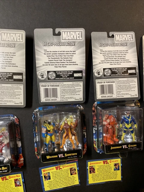 X-Men Steel Mutants & Marvel Die Cast Figure Lot Toy Biz 1994 & 2002 11