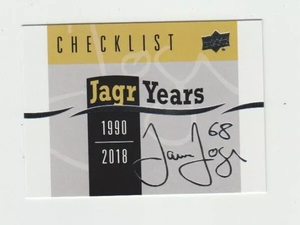 Jaromir Jagr 2018-19 Upper Deck Jagr Years  U Pick PYC  PLS Read