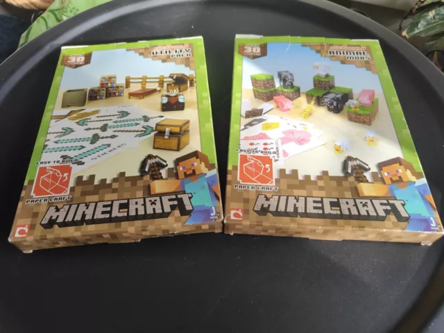 MINECRAFT OVERWORLD UTILITY PACK Easy To Build Paper Craft Kit 30