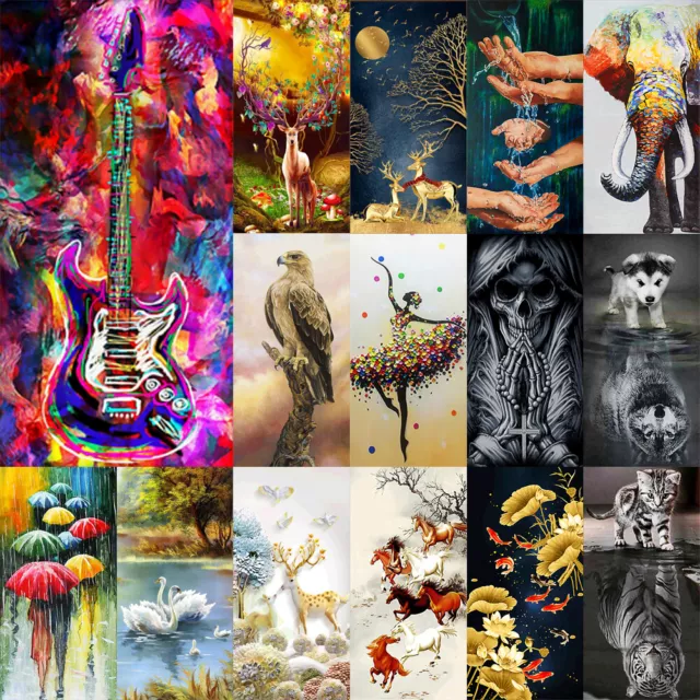 Large 5D Diamond Painting Guitar Animal Cross Stitch Embroidery Pictures 45x85cm