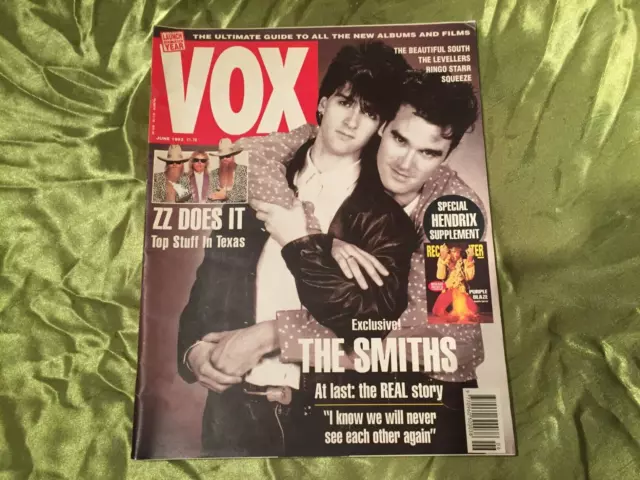 VOX MAGAZINE #21 June 1992 The Smiths Cover, XTC, Jimi Hendrix Supplement VGC