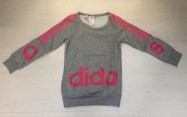 4595 Adidas Felpa Tuta Bambina Ragazza Ginnastica Corsa Tempo Libero
