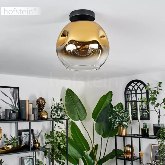 Flur Leuchte Decken Lampe Gold Klar moderne Schlaf Wohn Zimmer Beleuchtung