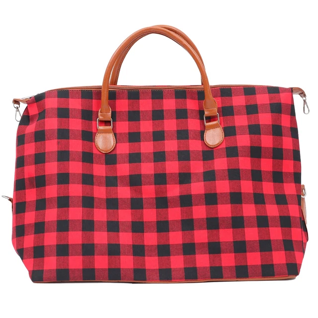 Travel Bag Large Overnight Bags Duffle for Plaid Laptop Trendy Purses