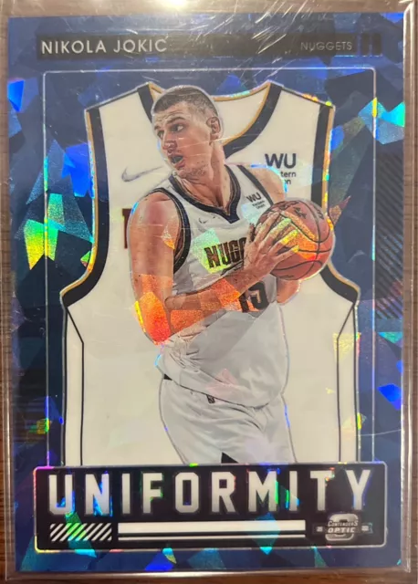 2021-22 Panini Contenders Optic #10 NIKOLA JOKIC /75 Uniformity Blue Cracked Ice