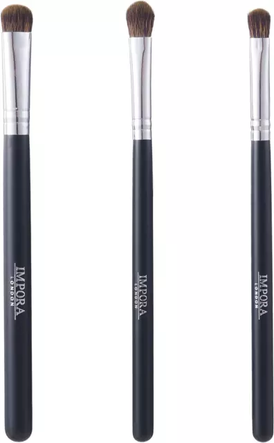 Eyeshadow Makeup Brush Set by Impora London - 3 Eye Shadow Make up Brushes