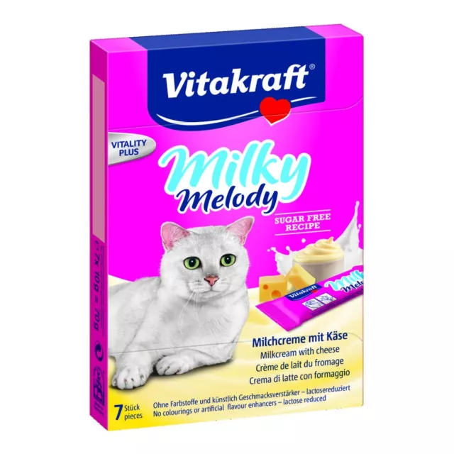 VITAKRAFT Snacks para Gatos Milky Melody Queso 70g - Crema de Leche Premios
