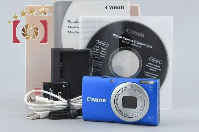CÁMARA DIGITAL CANON PowerShot A4000 IS azul 16,0 MP con caja EUR