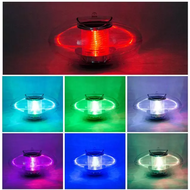 Colorful Floating Underwater LED Disco Light Glow Swimming Pool Spa Solar Lamp