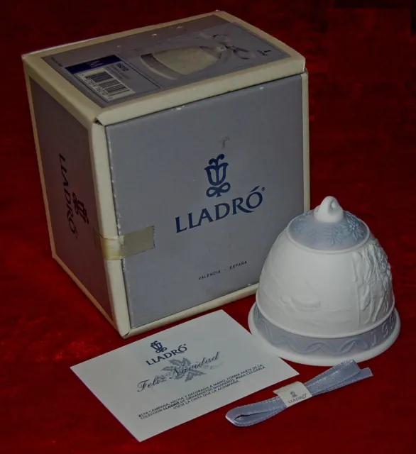 LLADRO Porcelain CHRISTMAS BELL 1993 #6010  New In Original Box Made in Spain