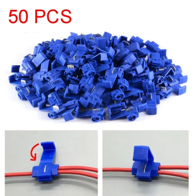 50 pièces connecteurs de verrouillage électrique bleu fiables pour un sertissa