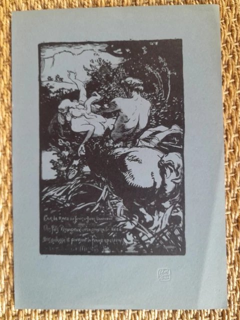 rare woodcut august Lepère centaure the Studio 1900
