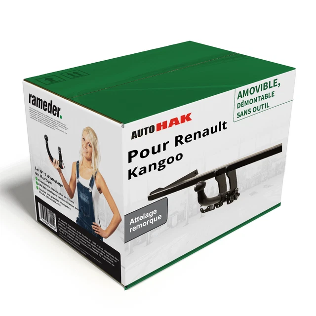 Attelage Fixe Rigide + Faisceau 7 Broches Pour Peugeot Partner I Fourgon (1996-2009) - Traction 1100 Kg