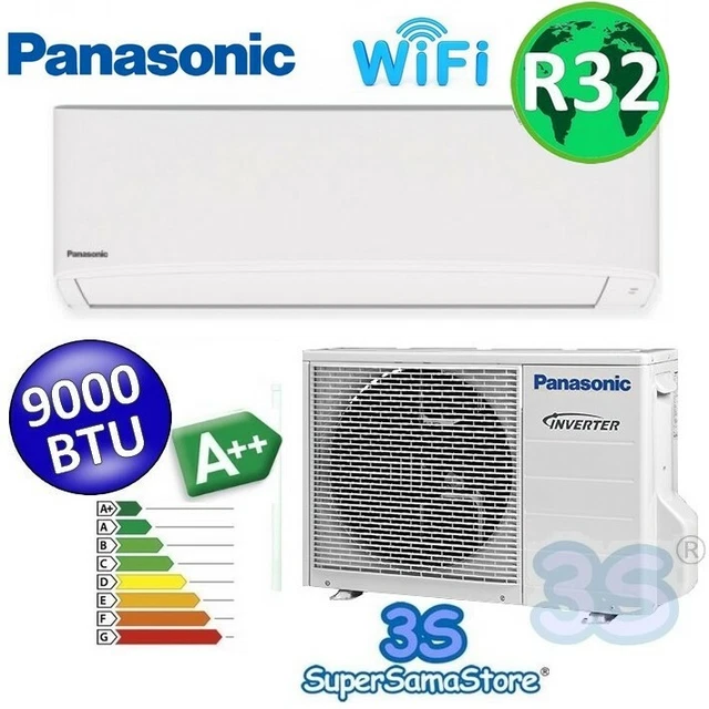 Climatiseur Split Panasonic TZ R32 2.5 KW (9000 BTU) - Pompe à Chaleur, Classe A++, Wi-Fi Intégré