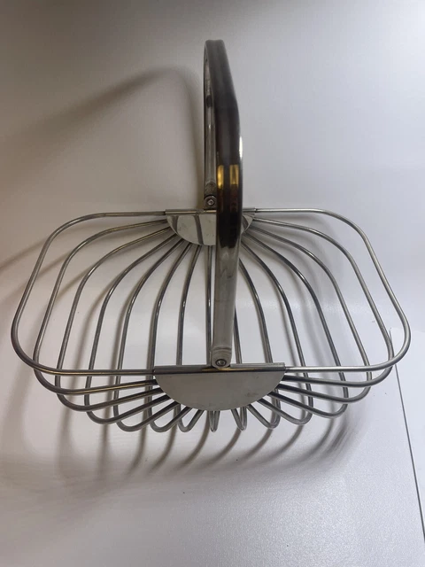 VTG GODINGER SILVER ART CO Silver Plated Wire Bread Easter Basket Fruit Bowl