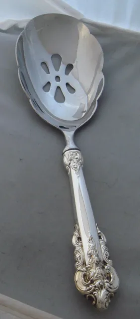 Wallace Grande Baroque Sterling Silver Pierced Casserole Spoon SS Bowl