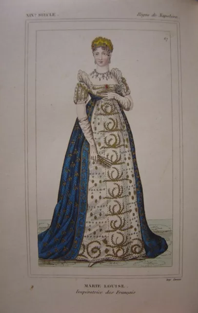 Très belle gravure de MARIE-LOUISE D'AUTRICHE Impératrice Napoléon Bonaparte
