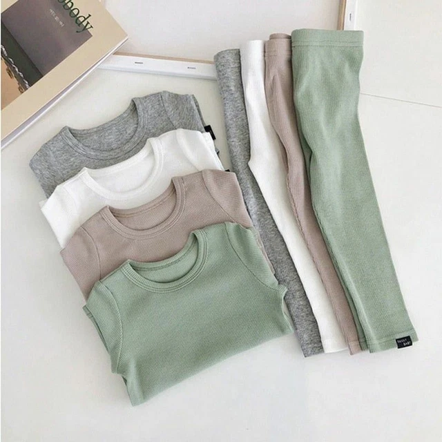 2pcs / Set Bambino Pigiama Cotone Ragazzi Biancheria da Notte Abito Autunno