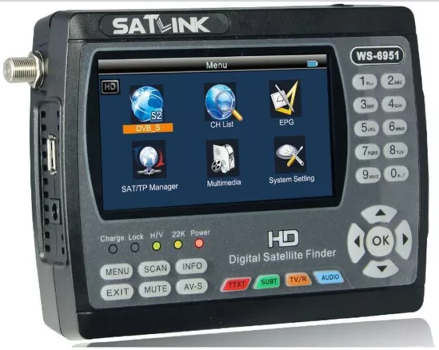 Satlink WS-6951 DVB-S/S2 Satellite Meter MPEG-2/MPEG4 compliant with backlight 3