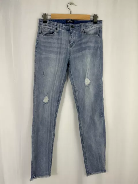 Buffalo David Bitton Women's Jeans 6/28 Jess Rip and Repair 28x27 Light Wash