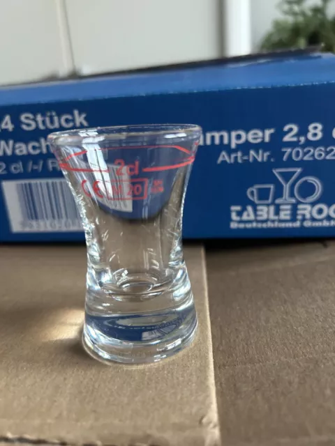 TableRoc Schnapsglas, Shotglas mit Rotring 2cl 24 Stück NEU