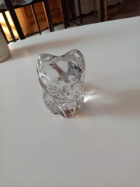 Chat en cristal de Baccarat Hauteur 7,5cm