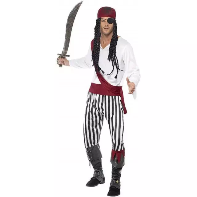 Smiffys Buccaneer Pirate Men's Fancy Dress Costume