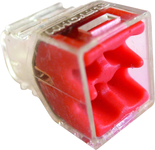 EUR'OHM Bornes de connexion rapide pour fil électrique FastLock Rouge - 4 entré