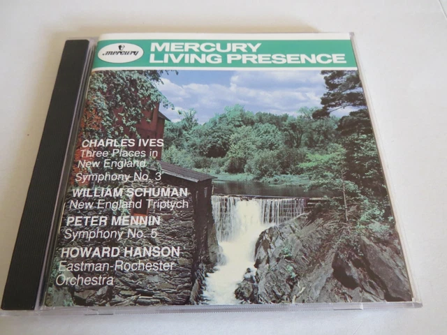 IVES-Three Places/SCHUMAN-New England/MENNIN-Symphony 5 - CD Album-Howard Hanson