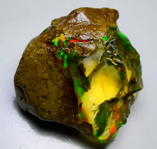 Multi Fire Opal Rough 180 Carat+ Natural Ethiopian Opal Raw Welo Opal Gemstone