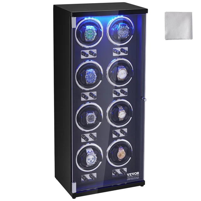 Remontoir Automatique Pour Montres Mécaniques - Double Moteur Silencieux - 12 Modes Rotation - Cuir
