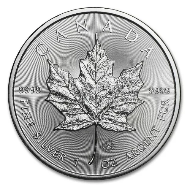 2015 Canadian $ 5 Dollars Maple Leaf 1 oz .9999 Silver Coin