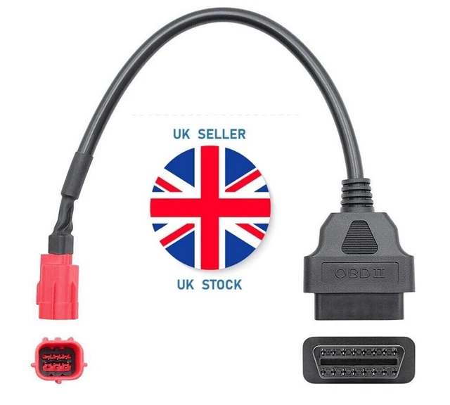 adatto per diagnose adatto per diagnose Cavo diagnostico, 4 pin per OBD2 Lettore di codici di errore Cavo diagnostico per scanner per moto