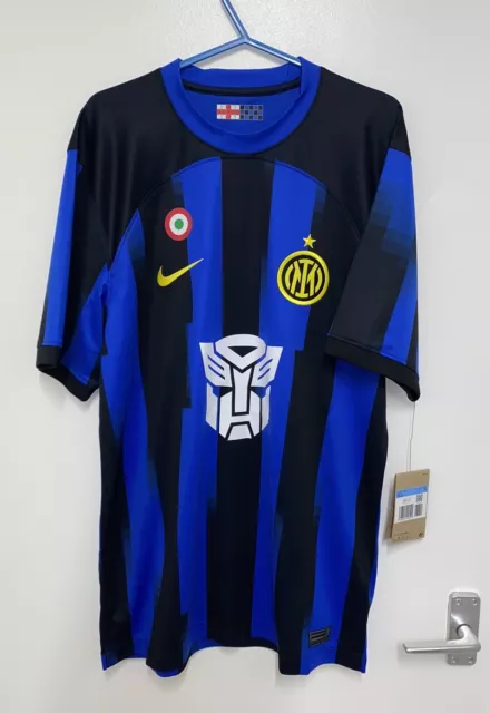 Bnwt INTER MILAN 2023-24 Home FOOTBALL SHIRT /Lautaro 10 / Transformers SERIE A