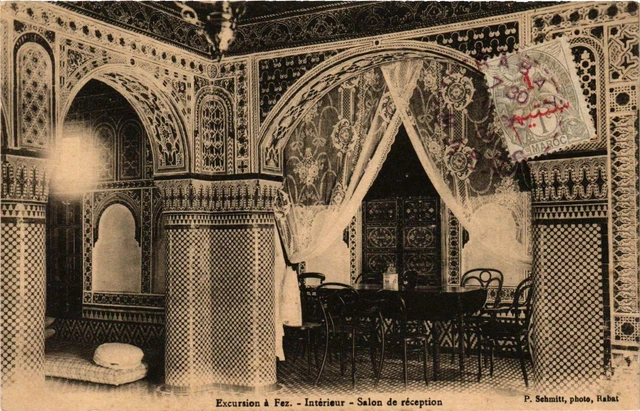 CPA AK Excursion to FEZ - Interior - Reception Room MOROCCO (796404)